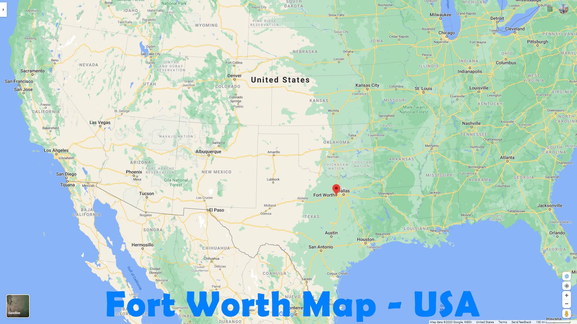 Fort Worth Map   USA